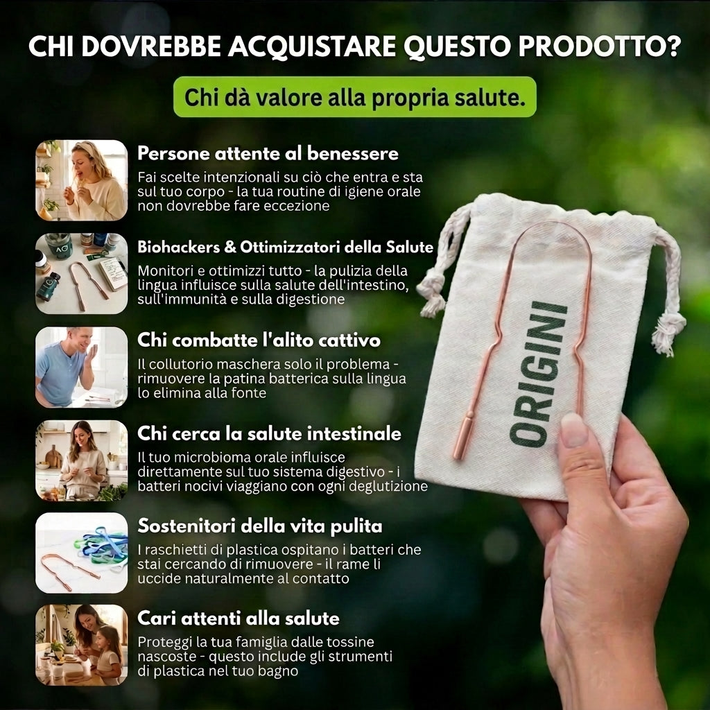 Raschietto Linguale 100% Rame ORIGINI